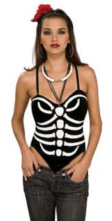 Womens Medium Day of the Dead Bone Corset   Sexy Day of  