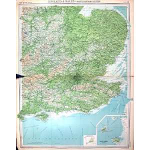   Map England Wales Channel Islands Jersey Guernsey: Home & Kitchen