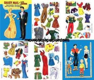 VINTAGE DAISY MAE LIL ABNER PAPER Doll REPRO FREE SH W2  