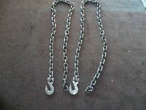 LIFTING CHAIN 1/2 X 8 LONG W/ CAMPBELL V 10 CLEVIS,, LOT OF 2  