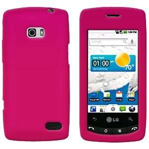  LG Ally   Zooly Rubberized Snap On Case Hot Pink: Cell 