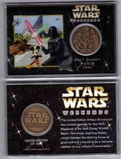 Star Wars Weekends 2006 Bronze Coin Disney LTD 1000  
