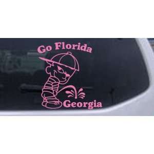 Pink 16in X 16.0in    Go Florida Pee On Georgia Car Window Wall Laptop 