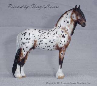 Leisure Custom Painted Resin Horse Mini Eberl Nugget Friesian 