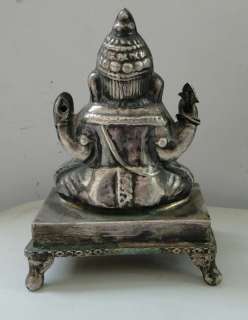 Antique 925 sterling silver Lord Ganesha statue Hindu  