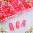 500x Faux ongle french tip transparent capsule boite items in E 