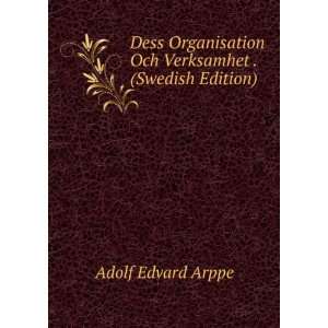   Och Verksamhet . (Swedish Edition) Adolf Edvard Arppe Books
