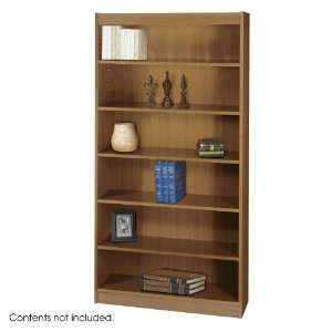 Safco Products   6 Shelf Square Edge Veneer Bookcase   1505MO   Color 