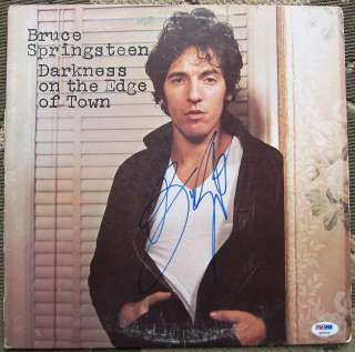   signed Darkness on the Edge of Town Album Cover PSA/DNA auto  