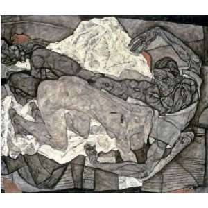  Liebespaar (Mann Und Frau I) by Egon Schiele. Size 16.00 X 