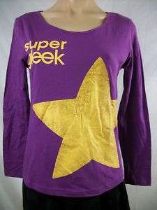 New Juniors GLEE Super Gleek Long Sleeve T Shirt Medium  