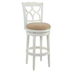 26H Eleanor Swivel Counter Height Stool in Antique Cottage White 
