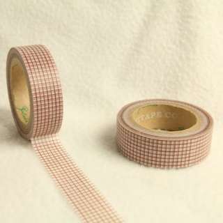 Japanese washi tape(Decorative paper tape) small grids pattern 3 rolls 