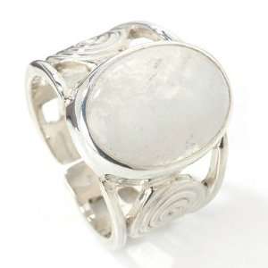  Sterling Silver Rainbow Moonstone Ring Jewelry