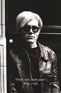 ANDY WARHOL   POSTER (THINK RICH, LOOK POOR)  