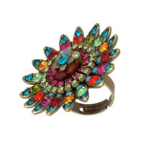 Michal Negrin Admirable Ring Embellished with a Center Hand Painted 