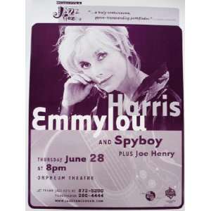  Emmylou Harris Spyboy Original Concert Poster