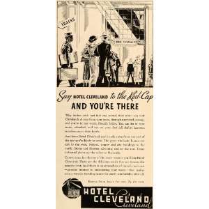  1935 Ad Hotel Cleveland Ohio Service Travelers Rates 