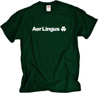 Aer Lingus Vintage Logo Irish Airline Aviation T Shirt  
