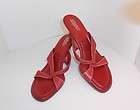 women s aerosoles red wedge heels sandals shoes size 9