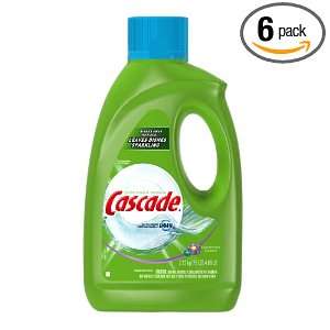 Cascade Gel Dishwasher Detergent, Summertime Showers, 75 fluid ounces 