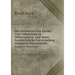   . Inaugural Dissertation (9785877853355): Erwin Ruck: Books