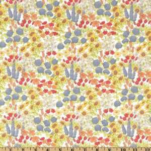  44 Wide Rhyme Time Flower Garden Ivory Fabric By The 