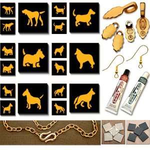  18 Gold Dichroic Breed Dogs Jewelry Design Kit & Aanraku 