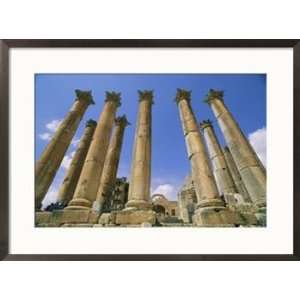  View of columns from the ancient Roman city of Jaresh World Culture 