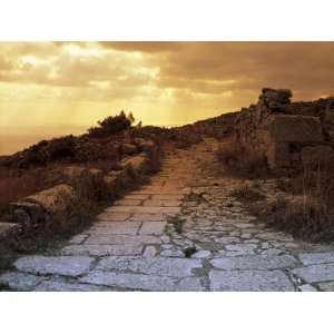  High Angle View of the Sacred Way, Ancient Thera, Santorini 