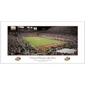   College Football Aerial Panoramic Print by Rick Anderson 
