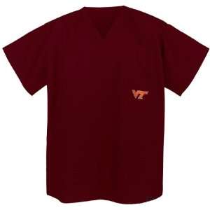 Virginia Tech Scrub Top Shirt Lg