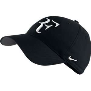  Nike Roger Federer RF Hybrid Tennis Hat Cap Black: Sports 