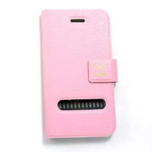 ] Pink Ultra Super Thin Faux Leather Book Holder Filp Case Cover Flip 