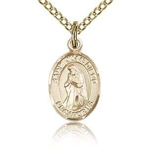    Gold Filled 1/2in St Juan Diego Charm & 18in Chain Jewelry