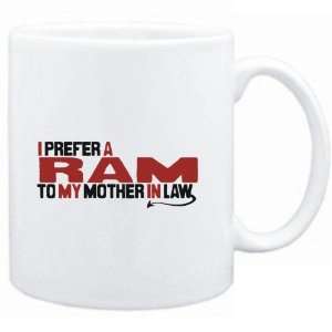 Mug White  I prefer a Ram to my mother in law  Animals:  