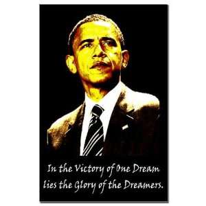  Obama Victory of a Dream Quotes Mini Poster Print by 