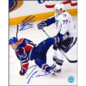  Taylor Hall Vs Victor Hedman Dual Autographed/Hand Signed 