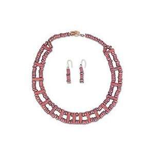 NOVICA Copper jewelry set, Double Identity  Kitchen 