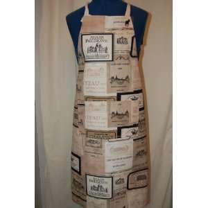  Contemporary French Chateau Wine Label KITCHEN APRON: Home 