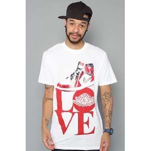   Love Tee in White and Varisty Red,T shirts for Men