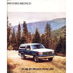  1989 Ford Bronco Truck Original Sales Brochure: Everything 