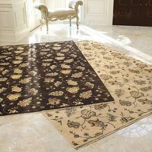  Agra Camellia Wool Area Rugs   Brown, 26 x 10 