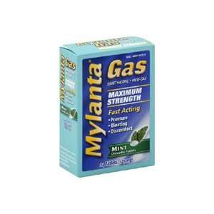Mylanta Gas Simethicone Anti Gas, Maximum Strength, Chewable Mint, 24 