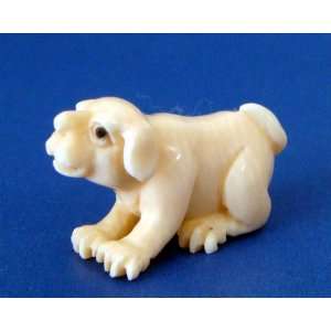  Antique Mammoth Ivory Japanese Netsuke 12 Zodiac Dog 