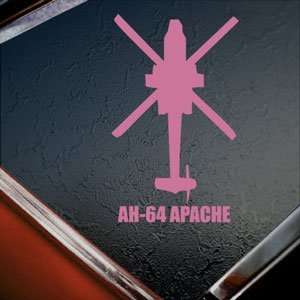  AH 64 APACHE Pink Decal Military Soldier Window Pink 