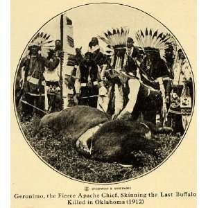  1921 Print Geronimo Apache Chief Buffalo Oklahoma 