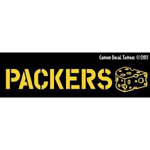  Green Bay Packers Cheesehead Car Window Decal Sticker Gold 