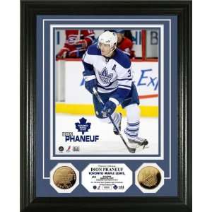  Dion Phaneuf 24KT Gold Coin Framed Maple Leafs Photo Mint 
