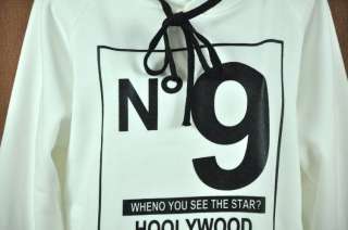 new soft warm lady HOOLYWOOD logo Hoodie Pullover outwear Sweatshirt 